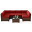 Ensemble de conversation modulaire en rotin pour 6 personnes avec coussins-162976494-148817171