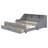 Daybed Frame With Storage Bookcases And Two Drawers,Charging Design-533160027