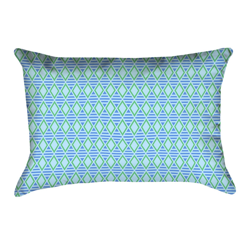 Housse de coussin Katelyn Elizabeth, Bleu et pastel, Simili suède