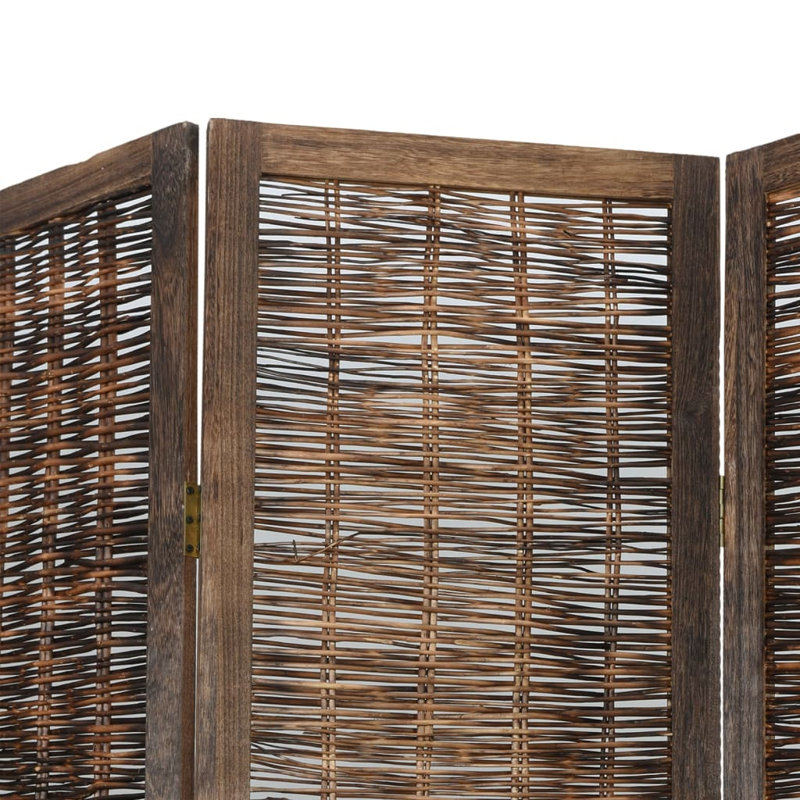 Alexzavier Solid Wood Accent Room Divider, 180cm H x 110cm W, Dark Brown