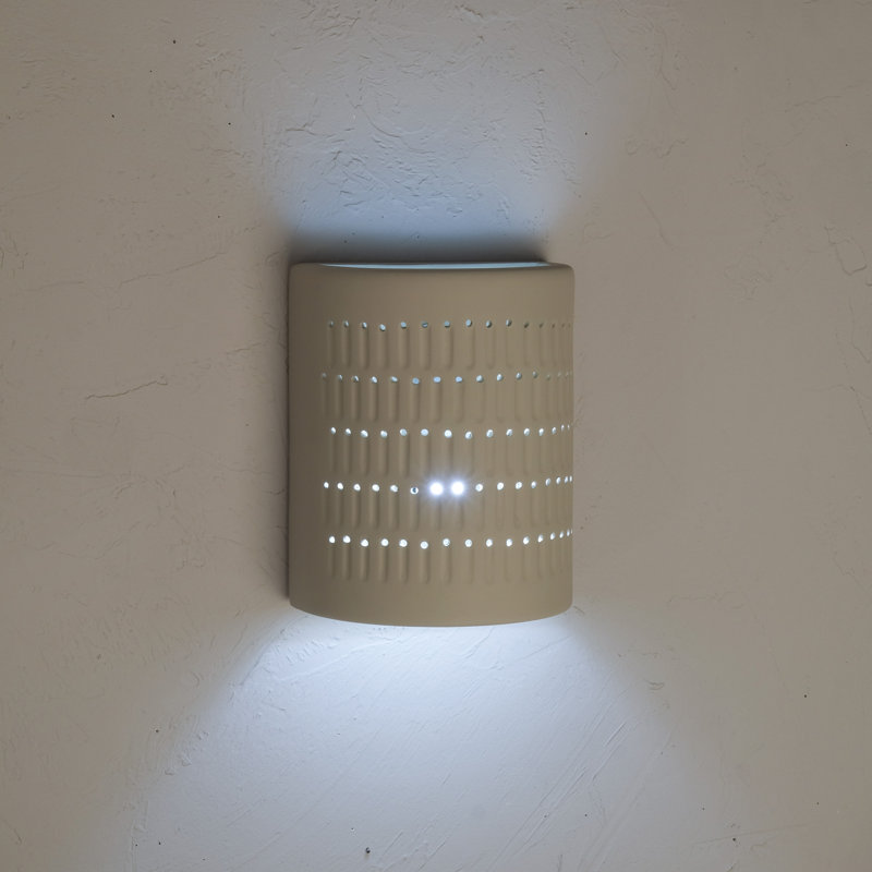 Applique murale d'extérieur en céramique Carely, ampoule DEL incluse, H 10 po x l 8 po x P 5 po, Peuplier