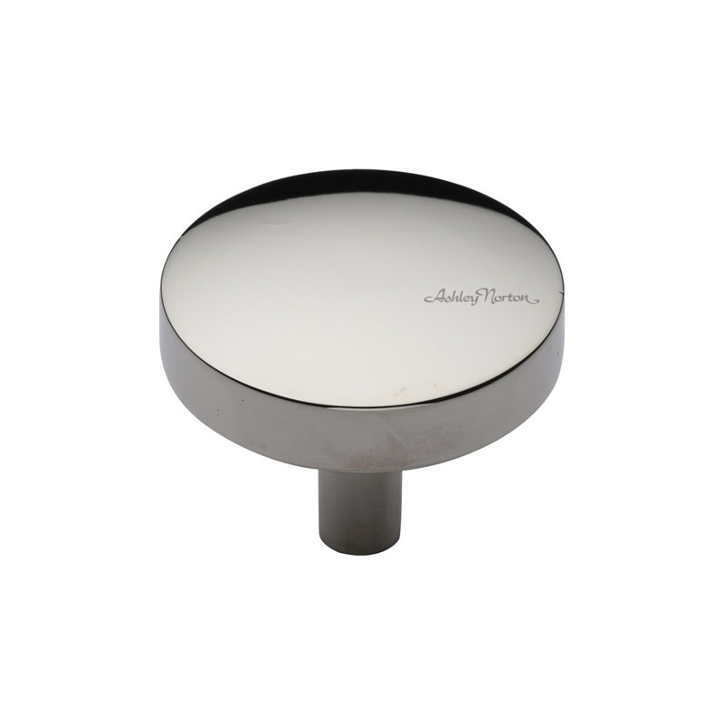 Polished Nickel Round Knob with Mounting Hardware