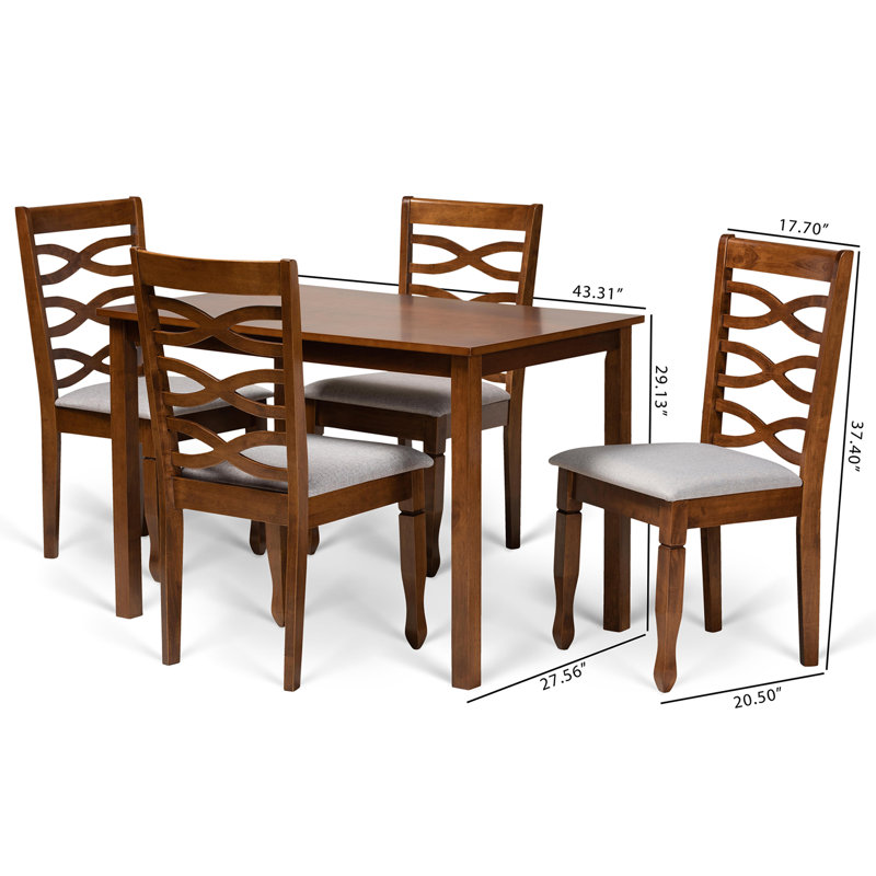 5 - Person Four Leg Dining Set, 5