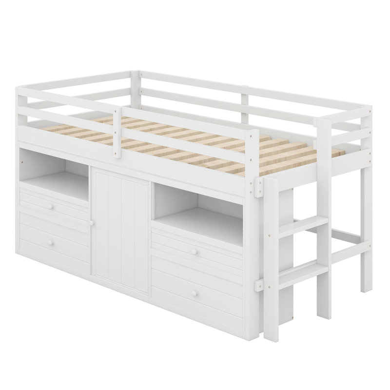 Sandin Slat Bed, White