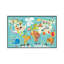Children's World Map by Martina Hogan - Print on Canvas-172324275-172324274