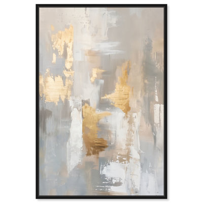 Caesar Grey Canvas Midcentury Abstract by Art Remedy