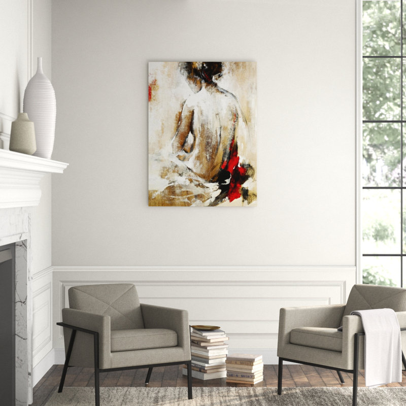 Figures In Red II Painting, 48" H x 36" W, Outdoor