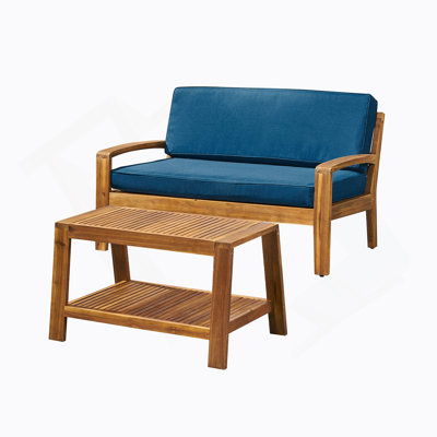 Ensemble de causeuse et de table basse d'extérieur