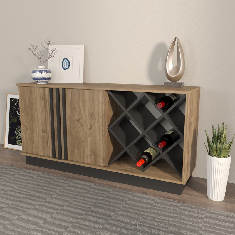 Ivonn 148cm W Sideboard, Brown/Black