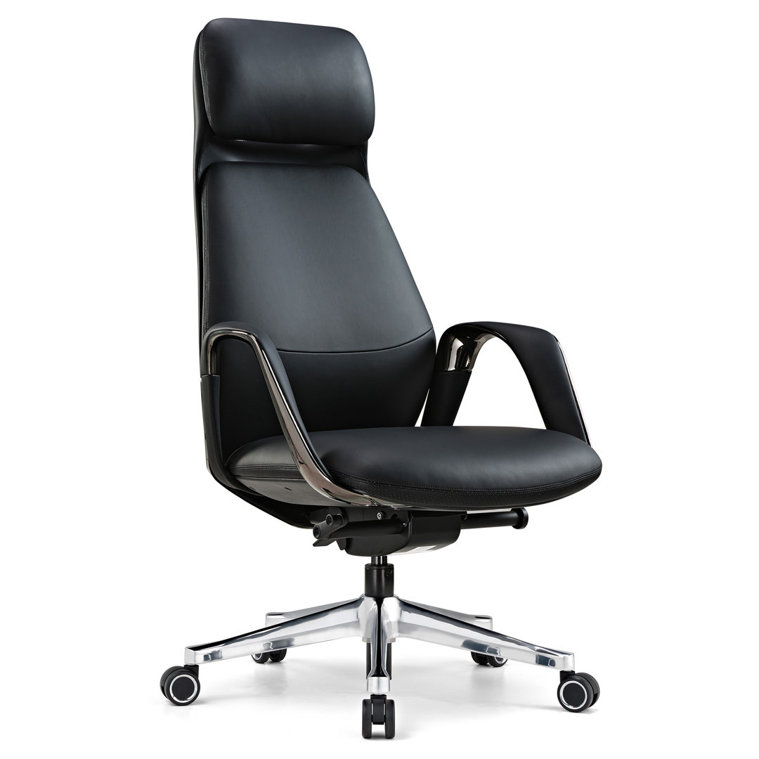 Demitrice Faux Leather Commercial Use Office Chair with Headrest Brayden Studio® Upholstery 