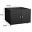 Armoire pour imprimante noire en acier à 2 portes avec surface de pulvérisation lisse et classeurs mobiles à bureau à aspiration magnétique haute résistance - 4 roues de rangement sécurisées-1735582012