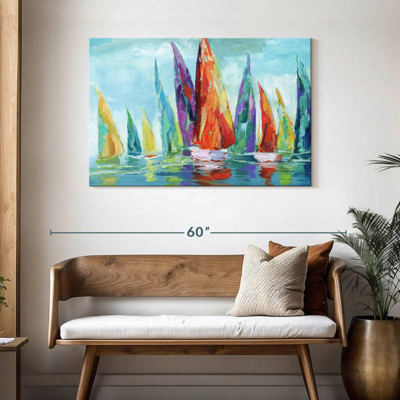 Mehar Fine Day Sailing I, 30" H x 45" W
