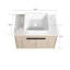 Meuble-lavabo flottant de conception moderne avec lavabo d'art en céramique, dalle de pierre plate et petites tablettes de rangement, porte à fermeture douce, ensemble KD-1045538671