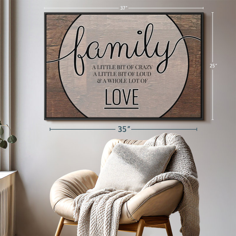 " Family Love Quote ", 37" H x 25" W