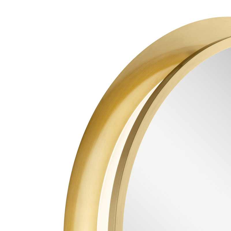 Miroir de salle de bain lumineux, 30 po x 30 po, Champagne or