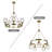 5-Light Dimmable Copper Wagon Wheel Chandelier