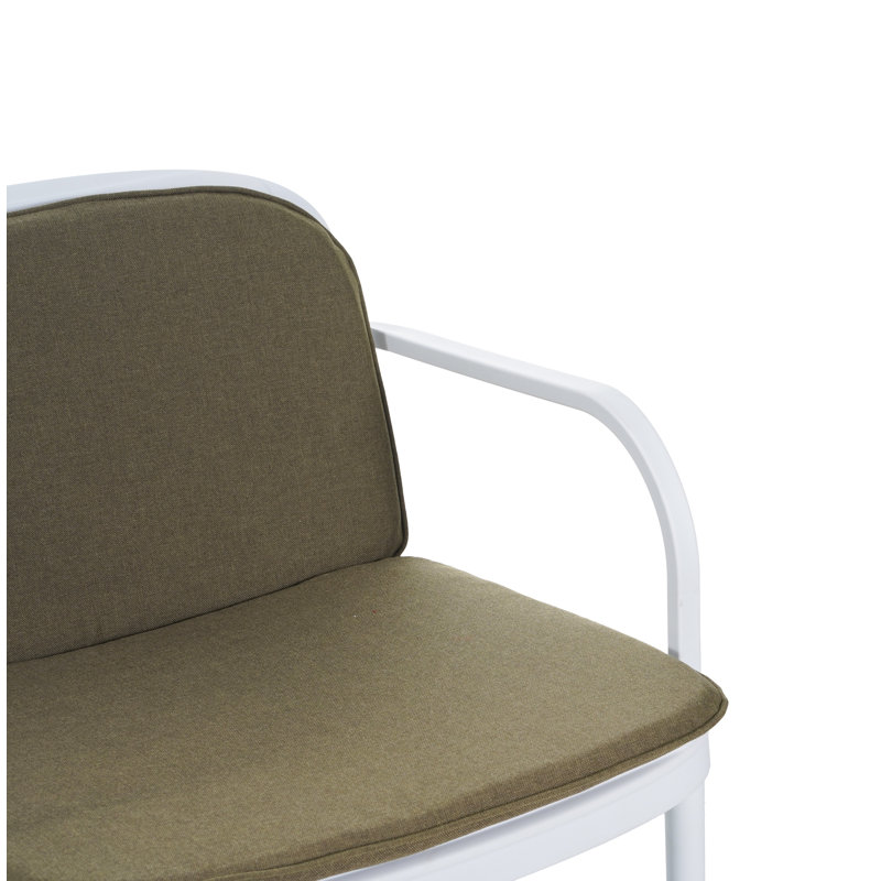 ENSEMBLE DE CHAT 3 pièces Luna, Coussin vert / cadre blanc