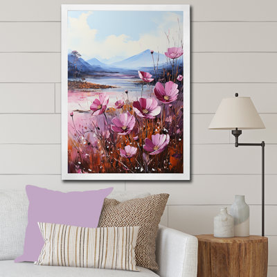 «Fuschia Flowers by the Lake I», reproduction sur toile