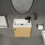 Meuble-lavabo mural 18,5 po avec lavabo intégré pour salles d'eau-2109253038