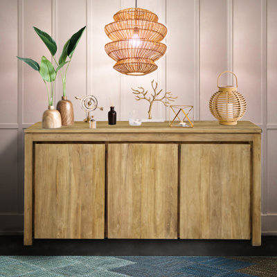 Leisa Recycled Teak 3 Door Sideboard by Loon Peak