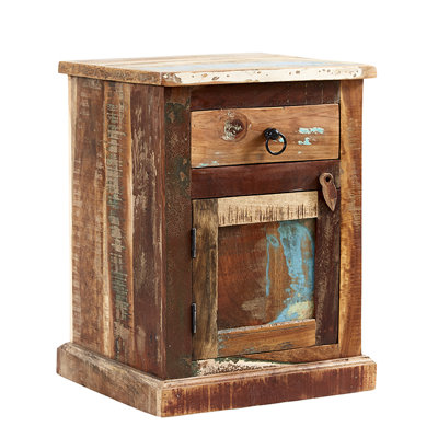 Zwolle Coastal Side Table With Storage