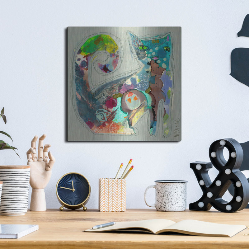 Art mural en métal de luxe «Tailitude» par Wyanne, 24 po x 24 po, H 12 po x l 12 po