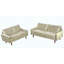 Causeuse en velours 2 places European Modern-988416213