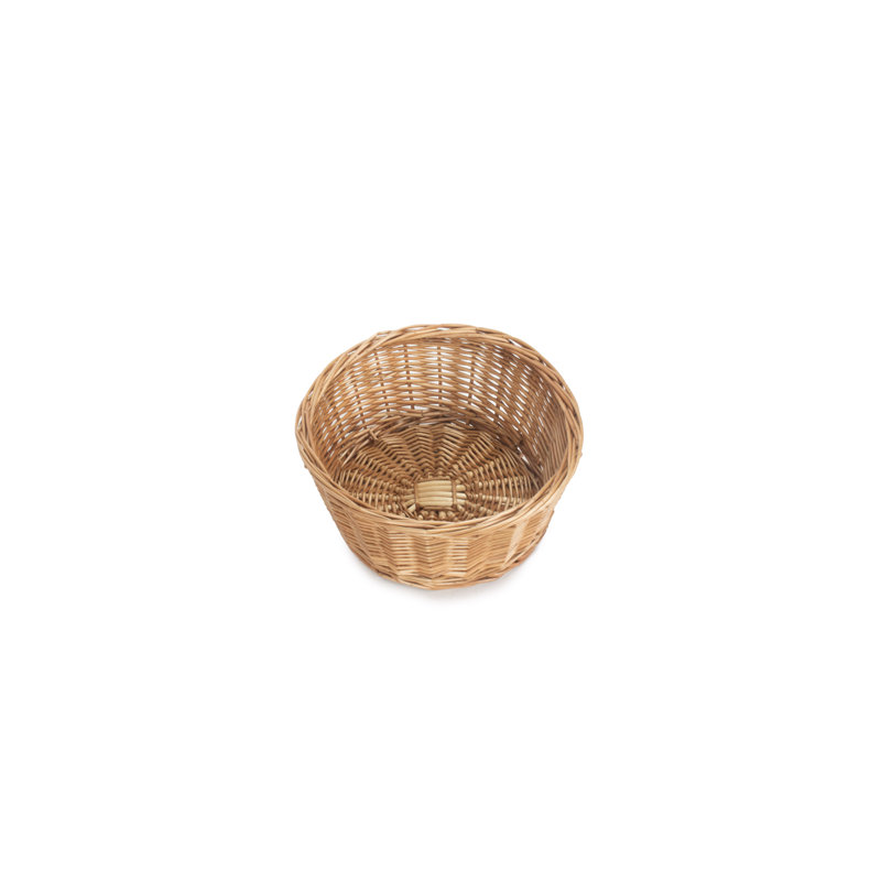 Light Steamed Wicker Storage Basket Tray