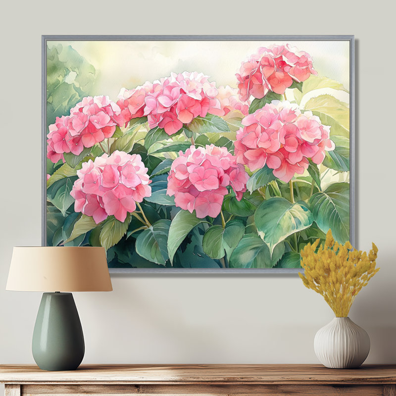 Ingelotte - Floral Wall Art, H 30 po x l 40 po, Picture Framed, Argent argent