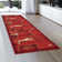 Bordered Colorblock Red Area Rug