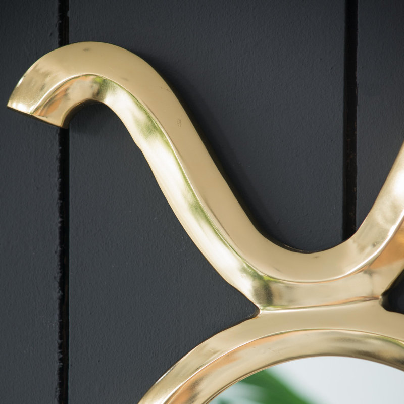 12.5" x 16" Modern Round Mirror
