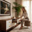 Bouton d'armoire découpé en aluminium de style moderne Mid-Century ROUS, tournesol (jaune), 1 unité-111448769