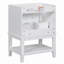 Meuble-lavabo de 24 po sans lavabo, base seulement, structure en bois massif, armoire de rangement de salle de bain avec tiroir et tablette ouverte