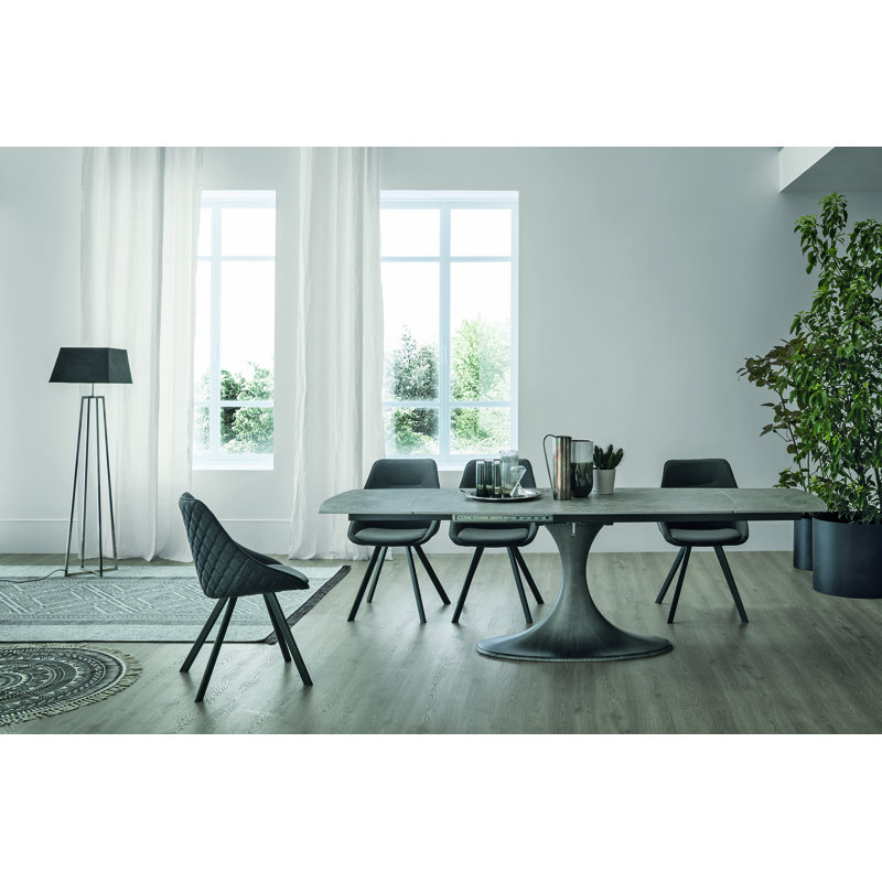 CALICE Dining Table, H77 x L240 x W90cm, Extra White, Ice Grey
