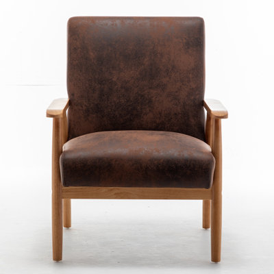 25.38'' Wide Wood Frame Armchair