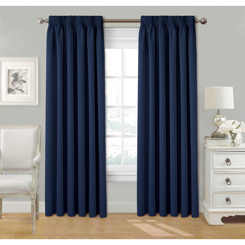 Fiffer Blackout Curtain Pair, 229 x 229 cm, Blue