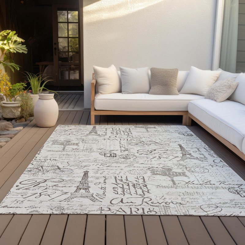 Machine Washable Indoor/Outdoor Eden ACN2209 Novelty Rug, Rectangle 2'6" x 3'10"
