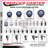 4 Inch 316SS Blue Polyurethane 3/8 Inch Threaded Stem Caster Set 2 Lock Brake