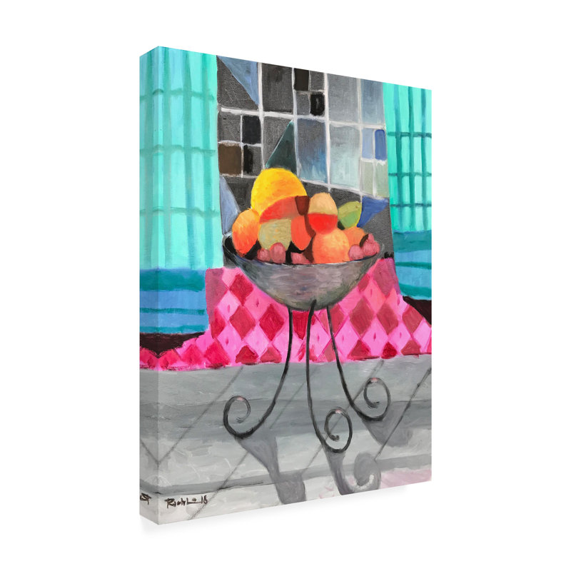 «Rich Lo Fruits By The Window», art sur toile, H 19 po x l 14 po