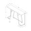 Table d'appoint Contemporary Living - stratifié brun, console multi-usages en métal avec surface en stratifié taupe