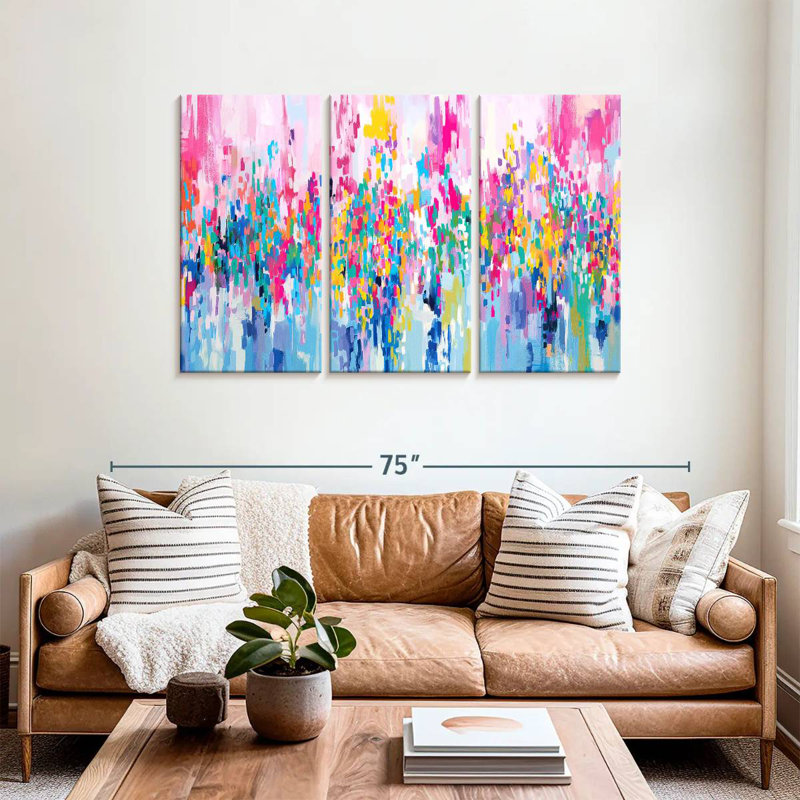 Avery Abstract Vibrant Mix III, 36" H x 57" W