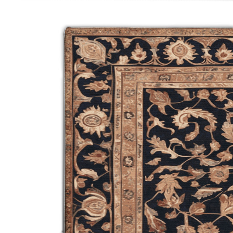 Tapis d'intérieur et d'extérieur brun Persian, Rectangle 4pi x 6 pi