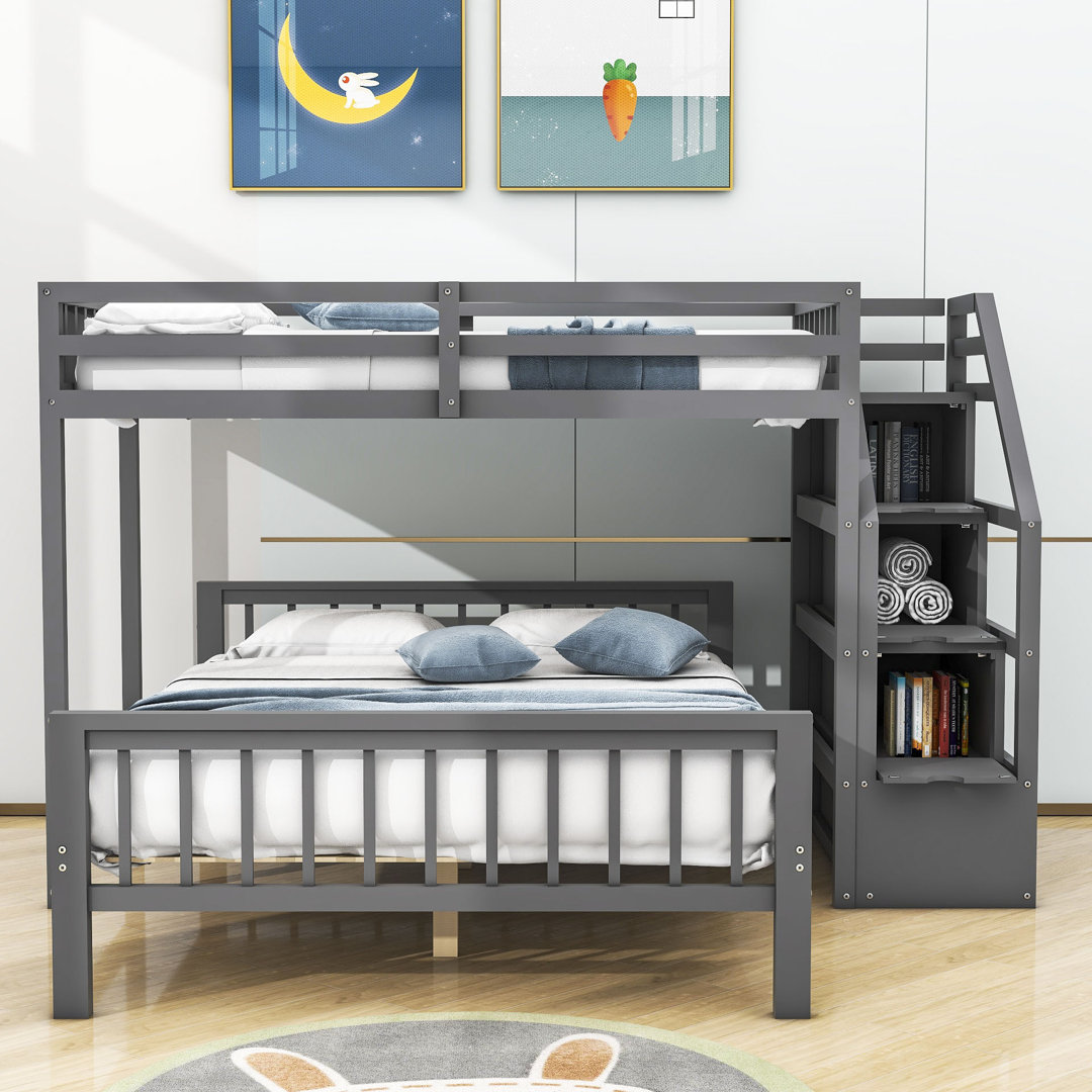 Duky Twin Over Full L-Shaped Bunk Beds by Harriet Bee Harriet Bee Bed Frame 