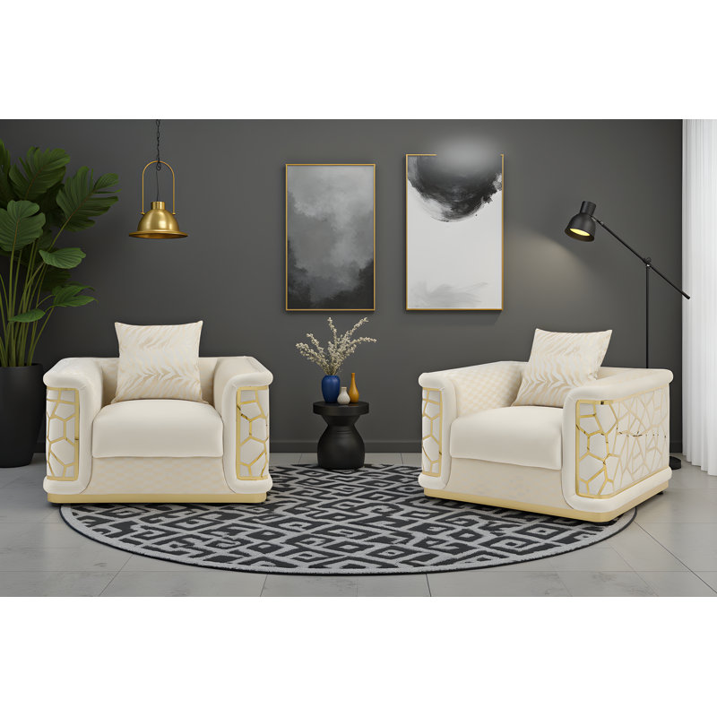 Ensemble de 2 chaises Fermo, Ivoire