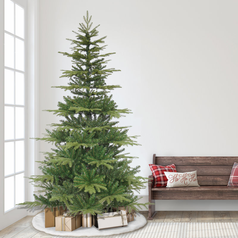 Unlit Aspen Pine Artificial Christmas Tree, 6.89ft H x 4.17ft W