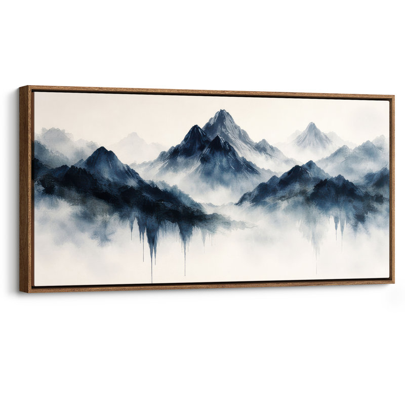 Impression sur toile encadrée, "Extra Large Blue Mountain Mist", H 30 po x l 60 po, Naturel