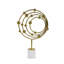 Sculpture en forme de galaxie céleste Lymi, base en marbre blanc, acier doré 21 pouces-124561779