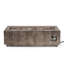 Foyer rectangulaire 50 000, fer extérieur 48 po, motif de bois brun, aucune spécification de feu d'assemblage requise