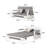 62.2" Sofa Bed With Storage Base And Side Pockets, Detachable Washable Seat Cushions