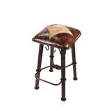 Yeal Upholstered Counter Stool with Metal Frame